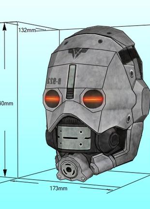 Маска важкого солдата heavy soldier mask f.e.a.r. 2 конструктор з картону паперкрафт papercraft ігровий персонаж пазл 3д фігура