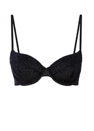 Бюстгальтер женский с кружевом черный 75в
