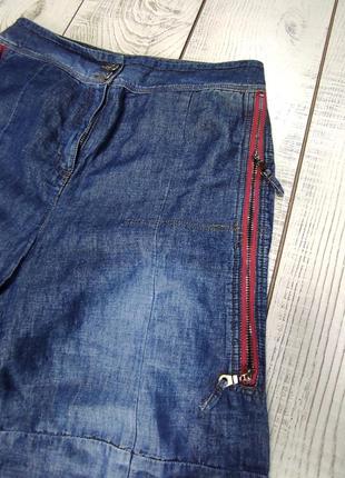 Джинсы кюлоты свободные клешные, штаны, брюки7 фото