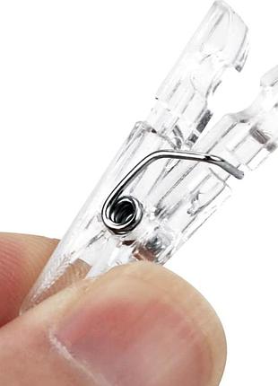 Прищіпки декоративні для фото прозорі 100 штук набір для фотографій мініприщіпка для декору