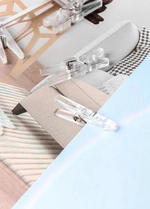 Прищіпки декоративні для фото прозорі 100 штук набір для фотографій мініприщіпка для декору