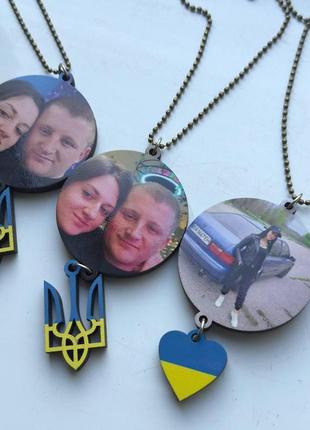 Підвіска в авто на дзеркало з фото. двостороння