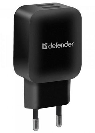 Зарядное устройство для defender epa-13 83840 2xusb 2.1а/5в черный
