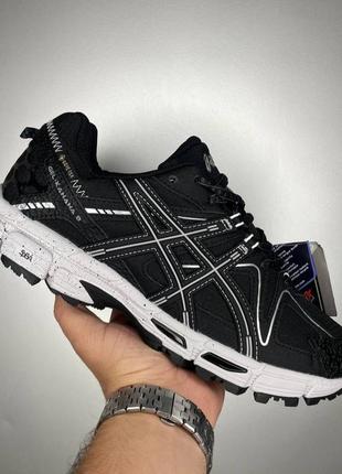 Кроссовки мужские asics gel kahana 8 black gore-tex, асикс гель кахана 8 гор-текс черные с белым гортекс