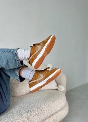 Кеды женские nike dunk low teddy bear, кроссовки женские найк данк лоу светло-коричневые2 фото