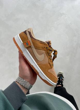 Кеды женские nike dunk low teddy bear, кроссовки женские найк данк лоу светло-коричневые10 фото
