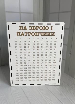 Хітова копілка "на зброю і патрончики" копілка 365 днів розмір 25*20*10,5 см