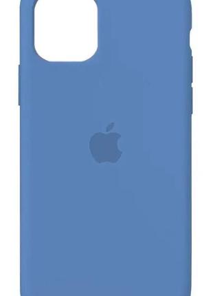 Силиконовый чехол с микрофиброй внутри apple iphone 11 silicon case цвет #24 azure