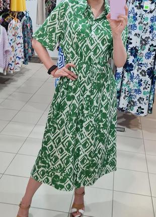 Зеленое платье-рубашка10 фото