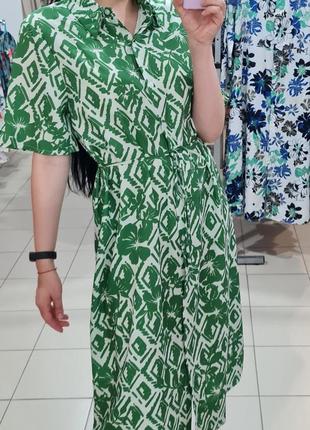 Зеленое платье-рубашка8 фото