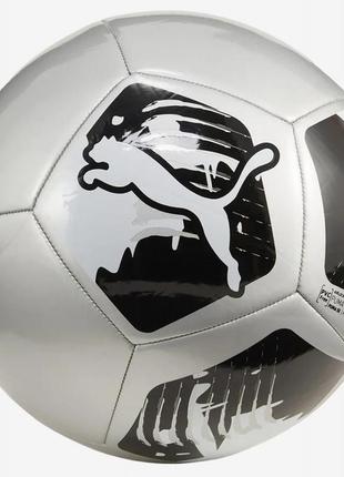 М'яч футбольний puma big cat ball металік, чорний уні 4