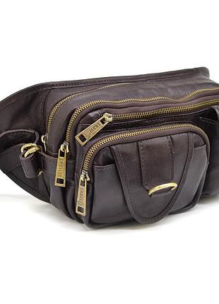 Кожаная мужская напоясная сумка gc-1560-4lx бренд tarwa