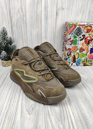 Кроссовки мужские зимние adidas negro streetball winter khaki fur высокие с мехом