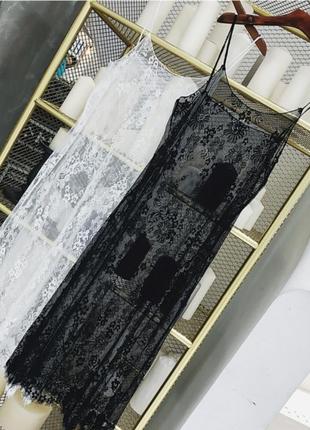 Платье ажурная черная меди длинная2 фото