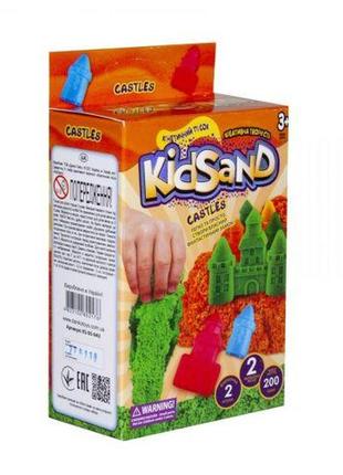 Кинетический песок "kidsand: замок" с формочками, ks-05-04u, 200 г (укр)