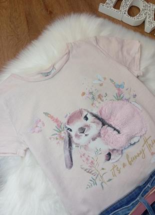 Летний набор футболка с кроликом и джинсовые шорты на 10-11 лет2 фото