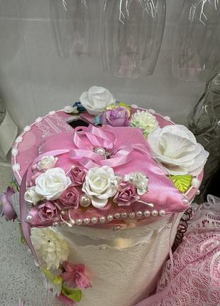 Подарочный свадебный набор розовый2 фото