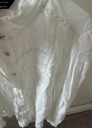 Рубашка белая mark spencer женская3 фото