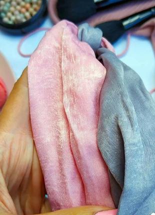 Ніжна пов'язка на волосся голову аксесуар сірий рожевий нова7 фото