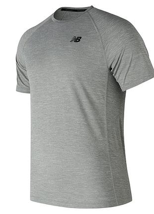 Спортивна футболка new balance tenacity nbdry training t-shirt grey