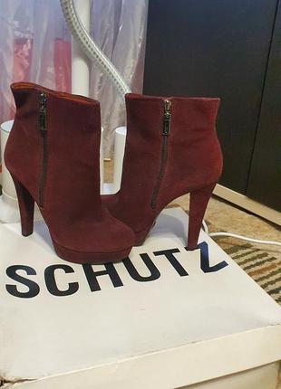 Ботильоны на каблуке 39р. замш