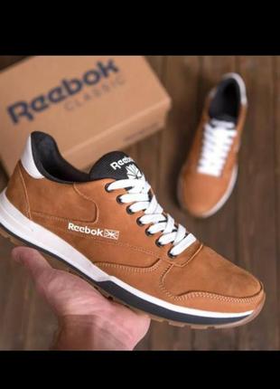 Кросівки чоловічі з логотипом reebok натуральна шкіра