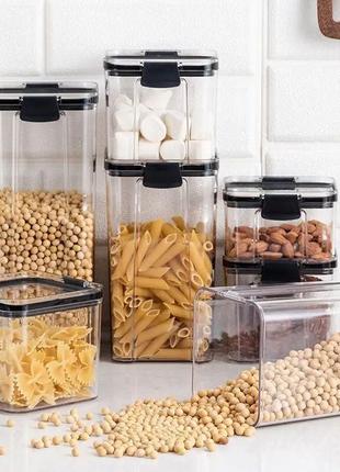 Органайзер для сыпучих кружки food storage container 6 контейнеров &lt;unk&gt; набор пластиковых контейнеров для круп