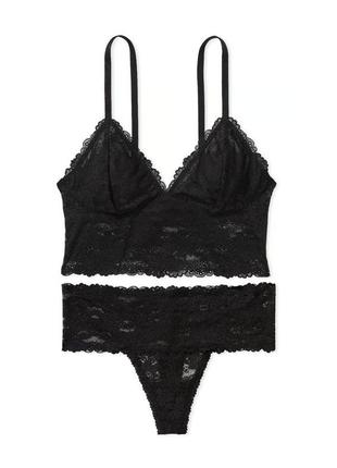Кружевной комплект белья victoria's secret pink