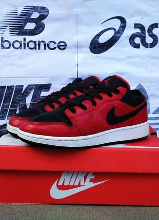 Кроссовки nike air jordan 1 low reverse bred баскетбольные кожаные