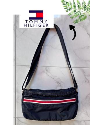 Крутая брендовая синяя сумка кросс боди tommy hilfiger