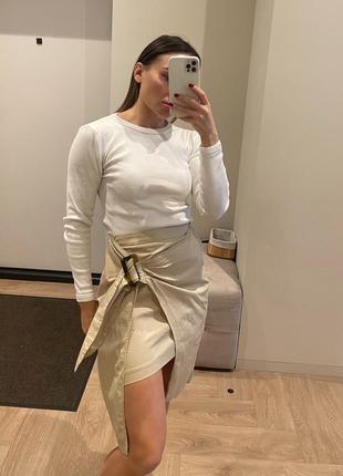 Стильна юбка з двух частин на запах zara🔥