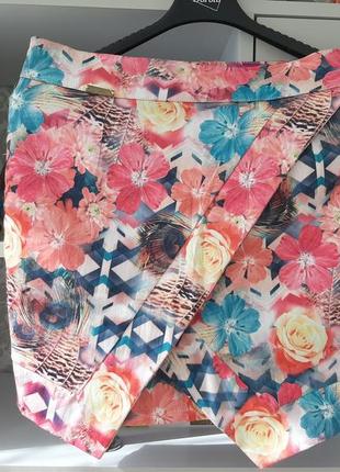 Цветочная юбка мини1 фото
