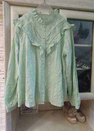 Винтажная блуза 100% хлопок