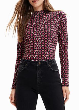 Боди desigual в ретро - геометрический принт