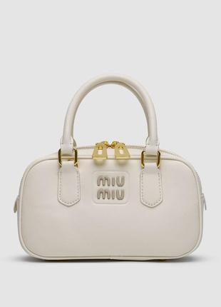 Miumiu arcadie leather bag cream