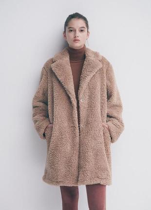 Пальто тедді uniqlo