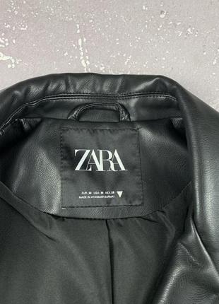 Zara косуха кожанка кожаная куртка женская мото6 фото