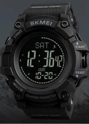 Часы наручные мужские skmei 1356bk black, фирменные спортивные часы. цвет: черный4 фото