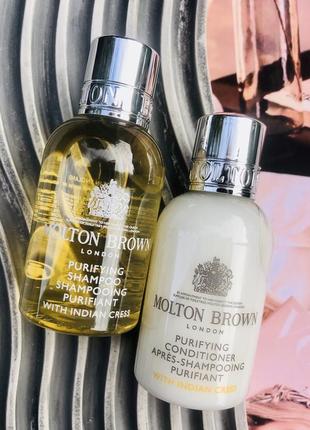 Набір шампунь та кондиціонер для волосся molton brown purifying with indian cress