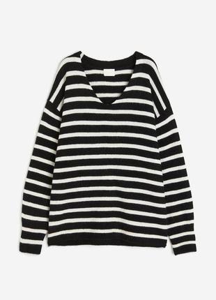 Светр оверсайз v вирізом h&m