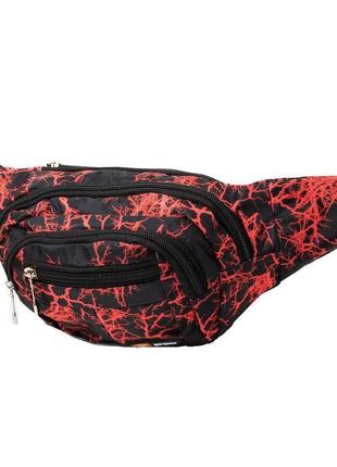 Мужская поясная сумка-бананка (4detbp3351-1-2) valiria fashion 36х12,5х9 см красный cl0116942