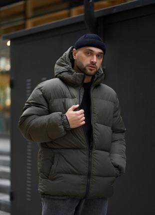 Теплый мужской зимний пуховик оверсайз