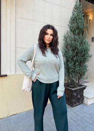 Вязаное худи