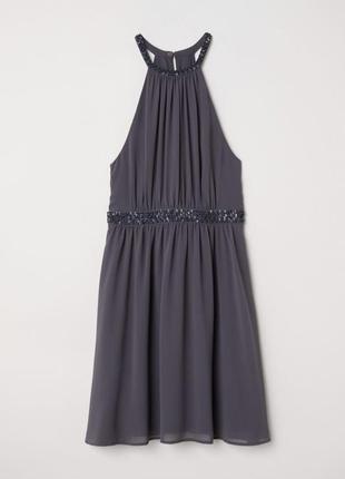 Плаття без рукавів для жінки h&m 0634153-003 34(xs) сірий