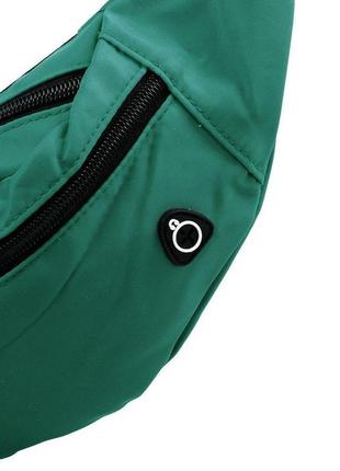 Чоловіча сумка-бананка 33х15х7,5 см valiria fashion зелений (2000001962985)6 фото