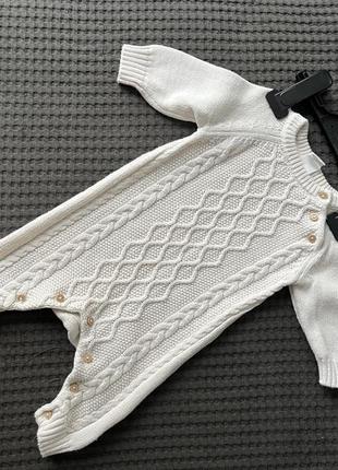 Вʼязаний ромпер чоловічок 0-1 місяць h&m