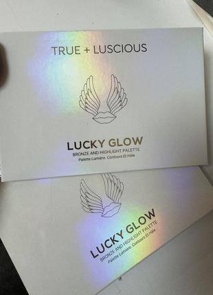 Контурна палетка true + luscious lucky glow bronze and highlight palete