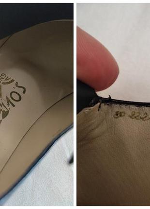 Женские кожаные туфли оксфорды "salvatore ferragamo" размер 37,5 (24 см) оригинал!!!9 фото