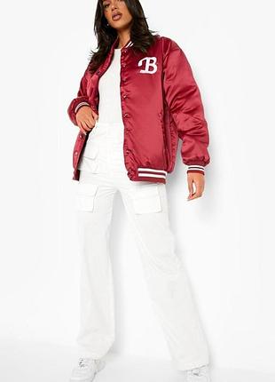 Стильний атласний бомбер оверсайз