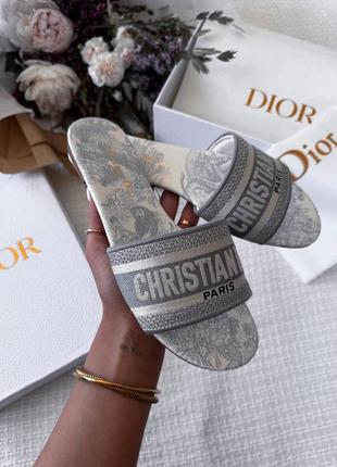 Тапки cr. dior sandal шлепки шлепанцы кристиан диор christian dior